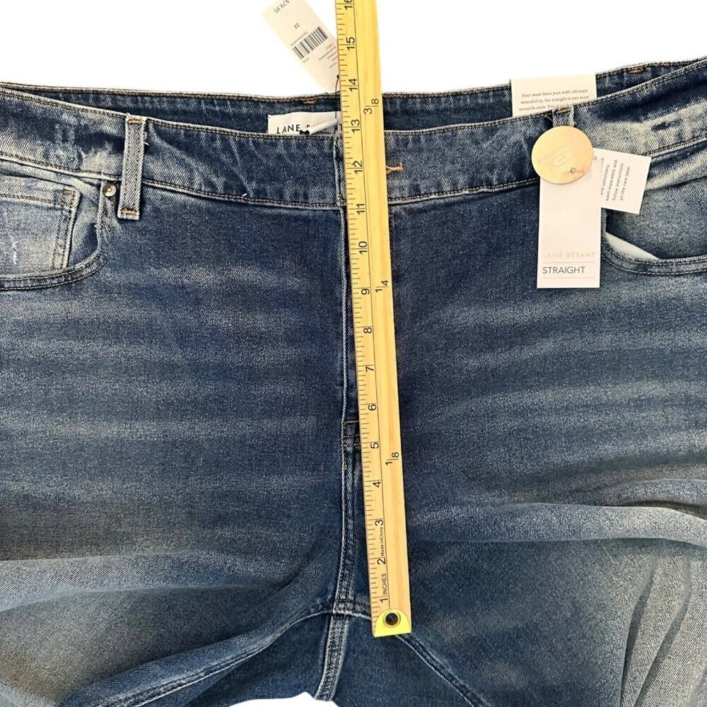 Lane Bryant Womens Jeans 22 High Rise Girlfriend Crop Distressed Flex Waistband - Picture 7 of 9